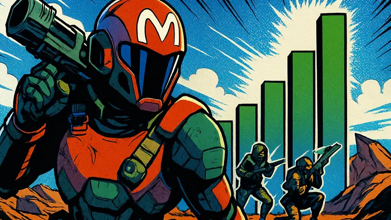 Скриншот из игры Marathon, графика онлайна игроков в Steam