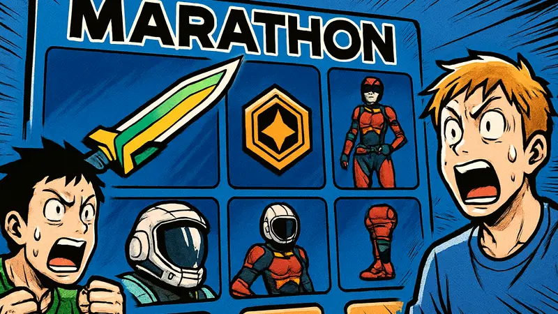 Интерфейс магазина Marathon, демонстрирующий цены на косметические предметы и боевой пропуск в игре от Bungie.