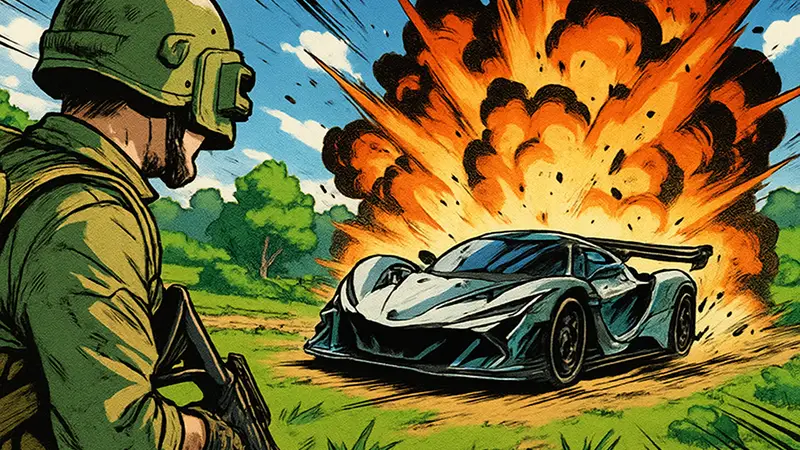 Гиперкар Apollo Automobil в PUBG Mobile, анонс коллаборации, скриншот из игры