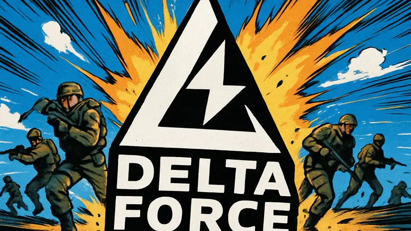 Логотип Delta Force на фоне обновления, дата выхода патча 26 февраля