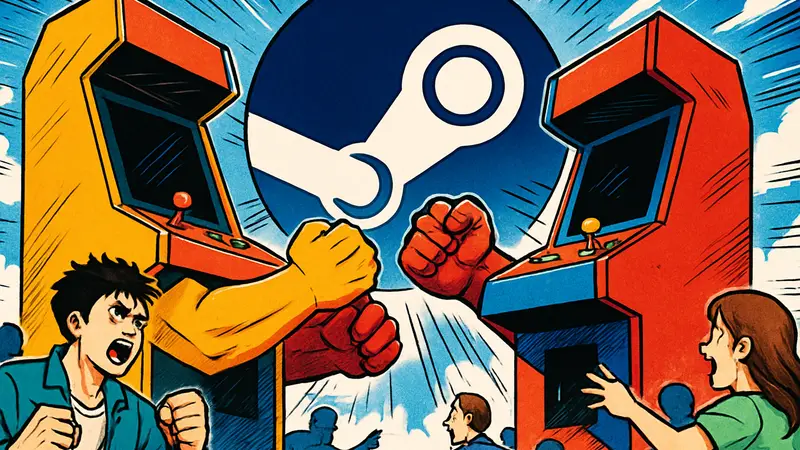 Две аркады борются за звание самой большой в мире, логотип Steam
