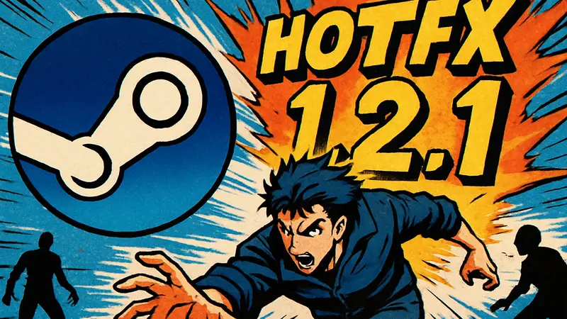 Логотип Steam и изображение хотфикса 12.1 для игры Project: Nightlight (Karnok's Revenge), вышедшего 5 марта.