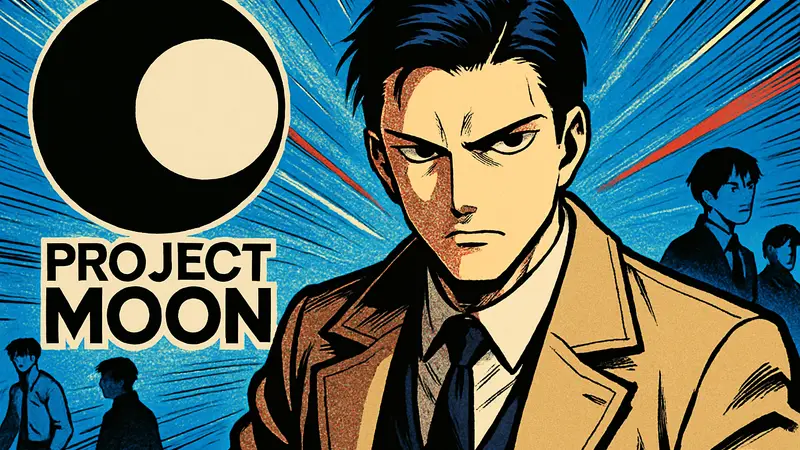 Логотип Project Moon на фоне персонажа Meursault из Lobotomy E.G.O. с текстом о хотфиксе.