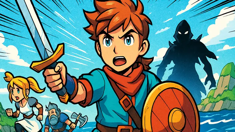 Обложка игры Oceanhorn 3: Legend of the Shadow Sea, доступной на Apple Arcade.
