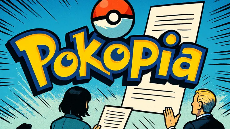 Логотип Pokopia на фоне заявления Pokémon Company о дистанцировании от политического контента.