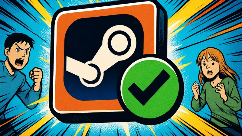 Изображение иконки патча или сообщения об обновлении для игры в Steam, исправляющего баг с репутацией.