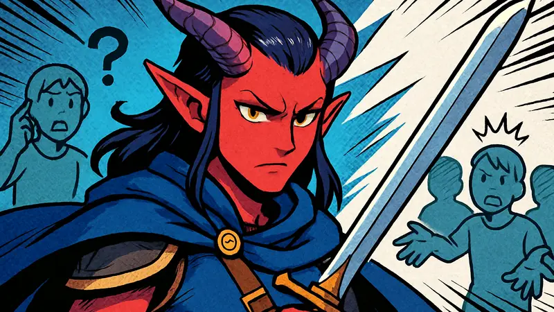 Изображение тифлинга из Dungeons & Dragons, на фоне критики популярности расы