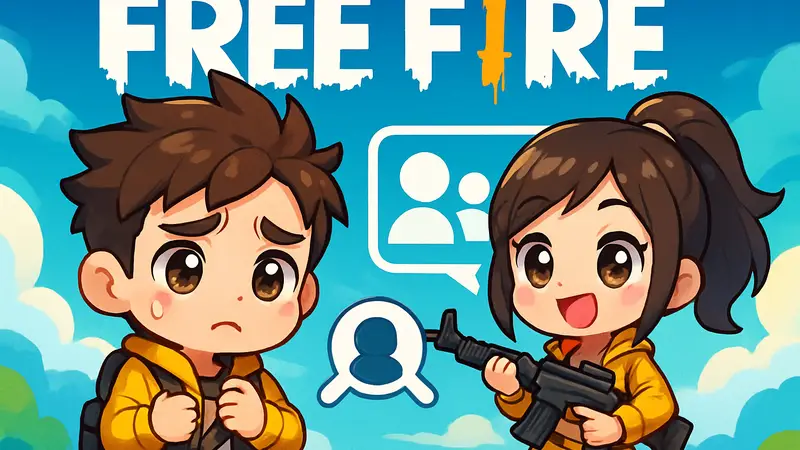 Изображение логотипа Free Fire с поиском тиммейтов на фоне