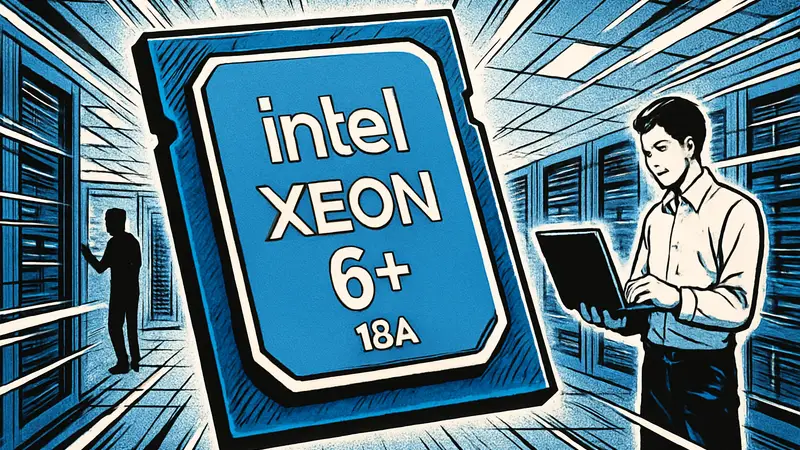 Чип Intel Xeon 6+ на техпроцессе 18A в дата-центре